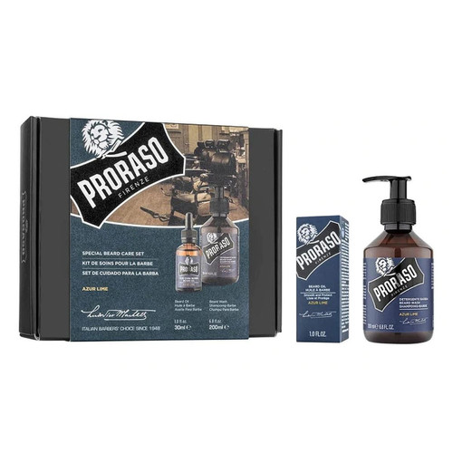 Proraso - Kit Soin de la Barbe Duo Baume + Shampooing Azur Lime - Best sellers rasage barbe